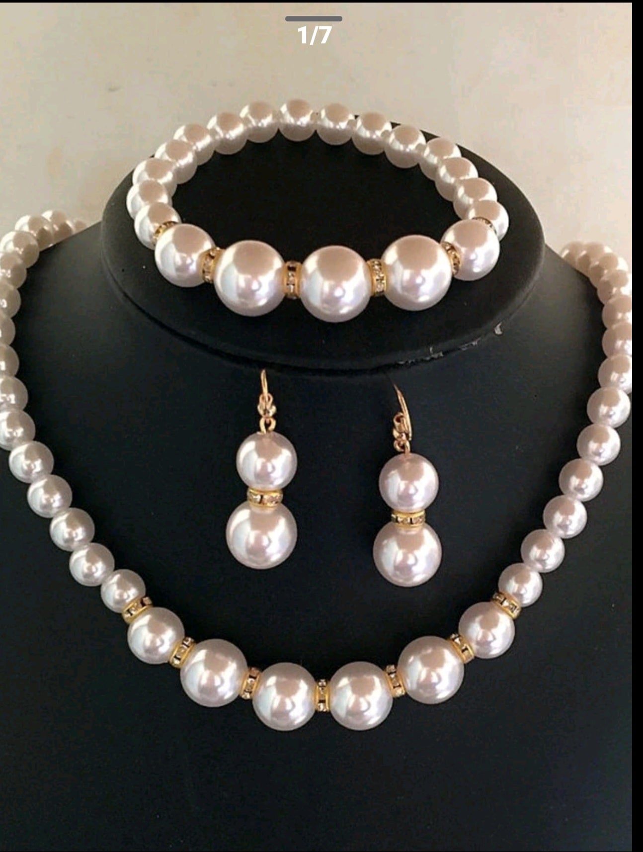 4pcs Faux Pearl Decor Jewelry Set