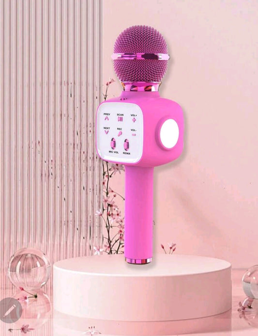 Multi-Function Karaoke Wireless Microphone, 3-Layer Noise Reduction, Mic And Speaker Integrated, Stylish Wireless Bluetooth Microphone