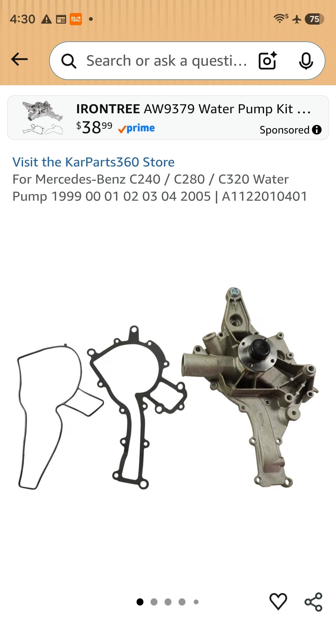 Water pump kit