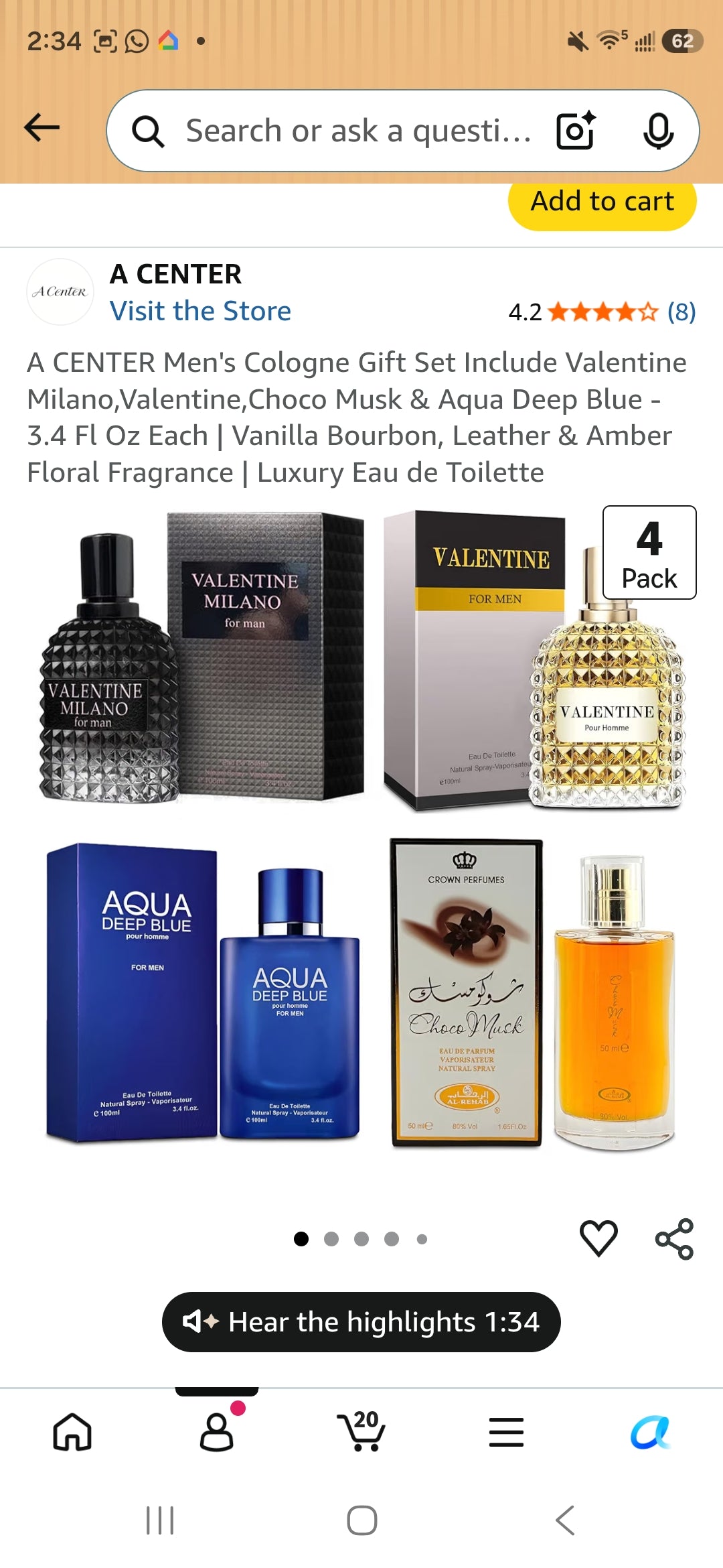 3 set Cologne
