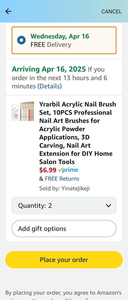 Acrylic nail set