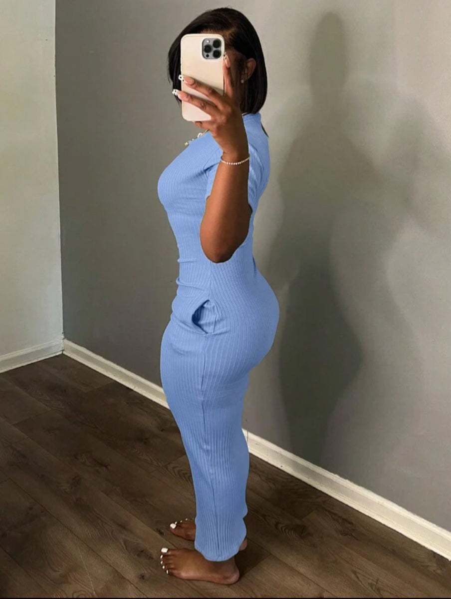 Slayr Women's Simple Solid Color Short Sleeve Dress