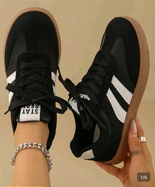 Women's Retro German Sports Shoes | Retro Casual Sports Shoes, Suede Leather Toe | Comfortable Daily Walking Shoes
