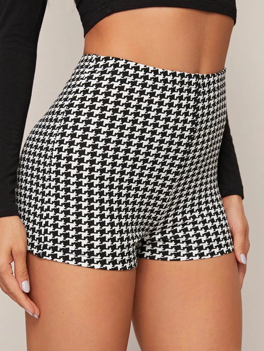 Unity Form Fitted Houndstooth Shorts (verified)