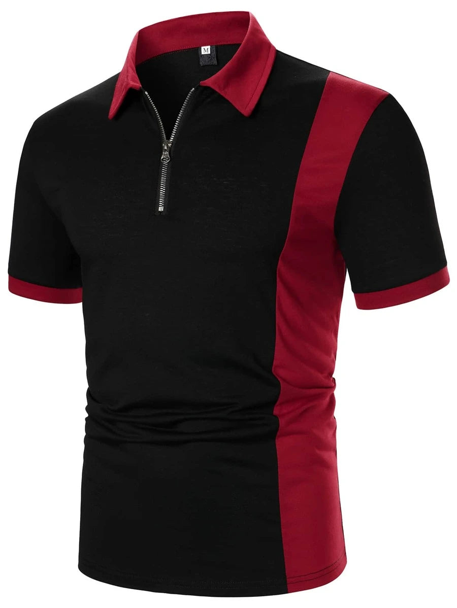 Men Color Block Polo Shirt (v)