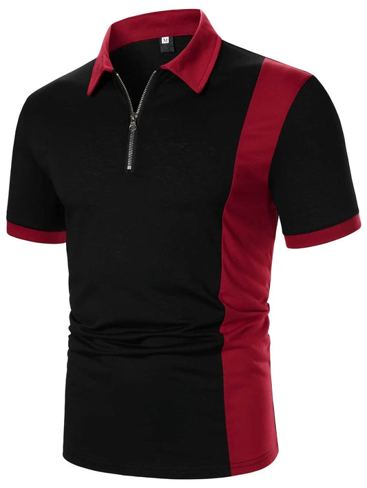 Men Color Block Polo Shirt (v)