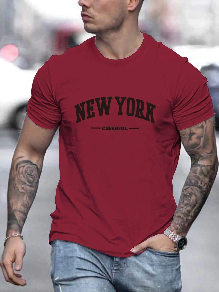 Men Letter Graphic Tee (P)