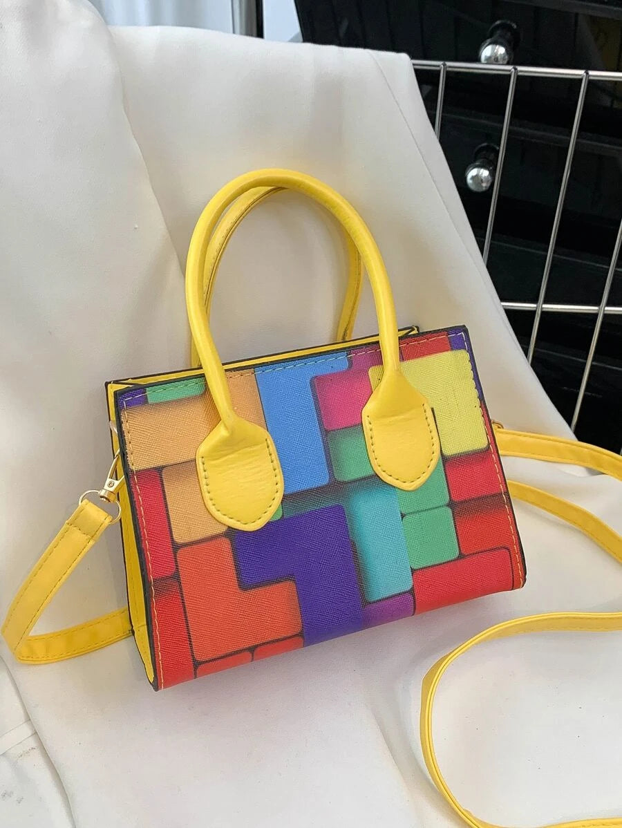 Mini Colorblock Square Bag