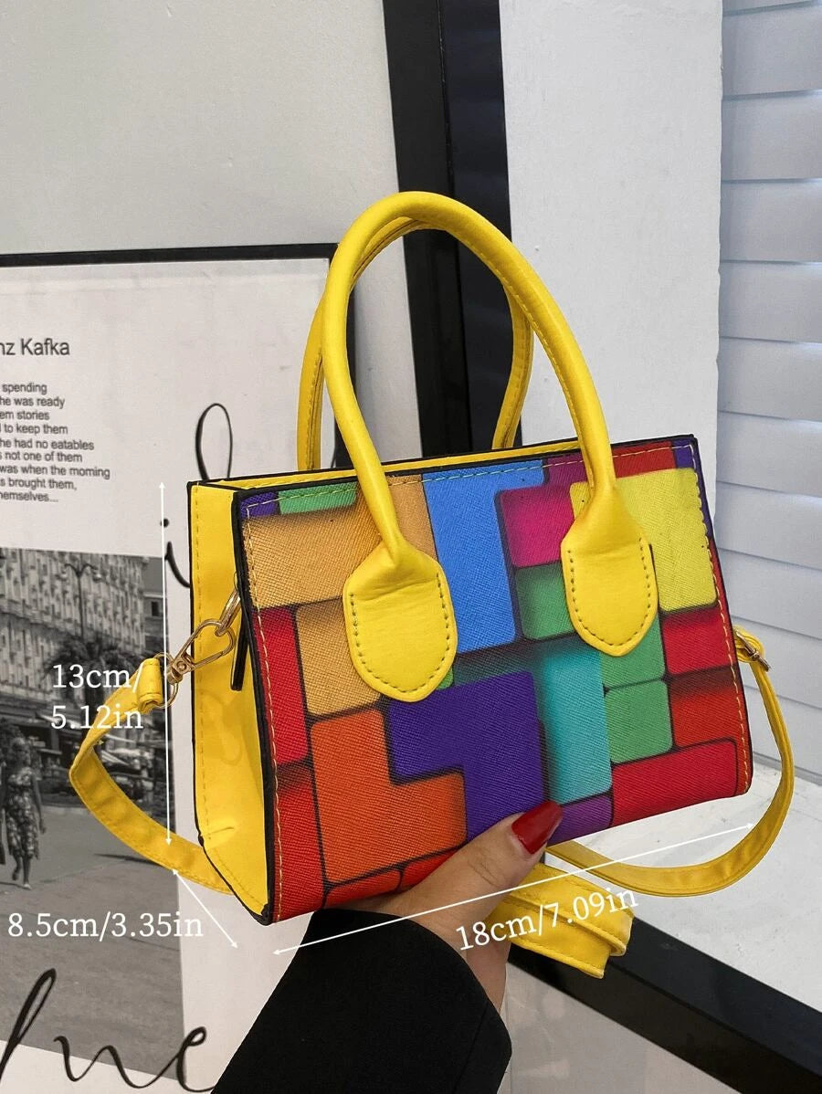 Mini Colorblock Square Bag