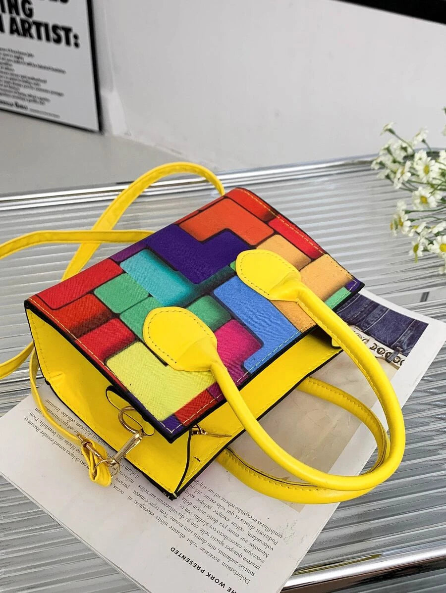 Mini Colorblock Square Bag