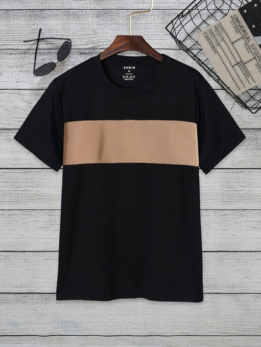 Men Color Block Tee (P)