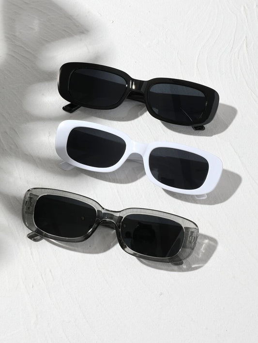 3pairs Square Frame Sunglasses (A)