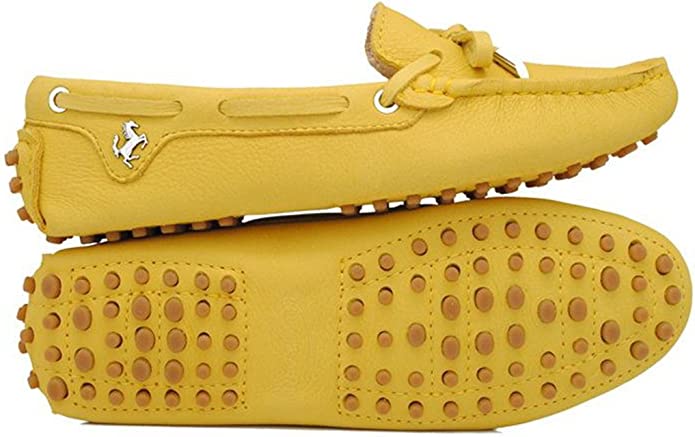 TDA Womens Slip-On Knot Rubber Sole Leather